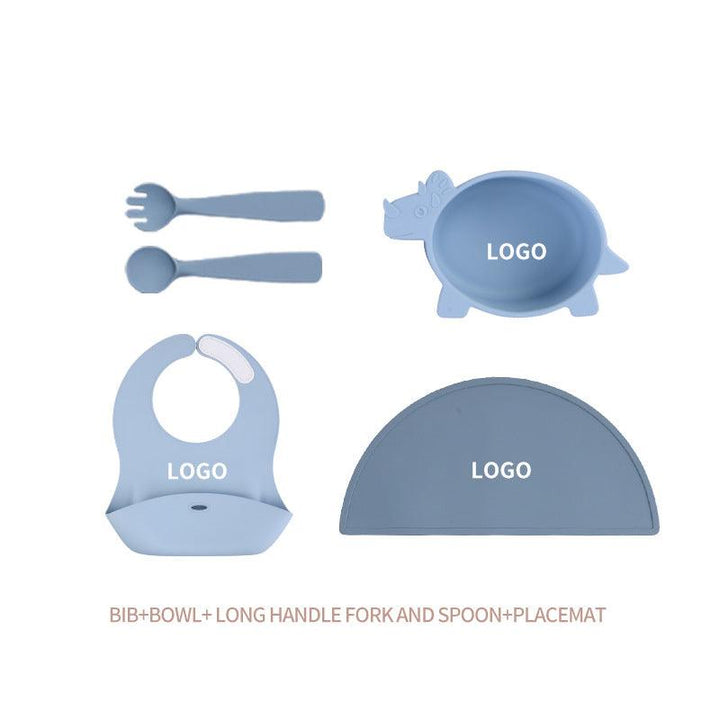 Silicone Bibs with Eating Utensils Set