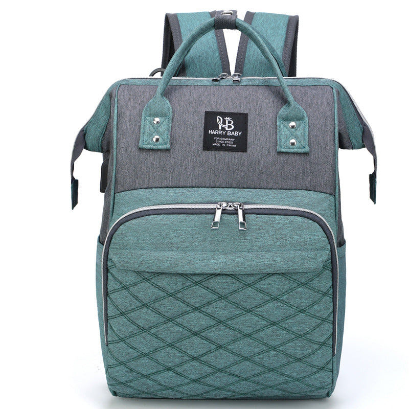 waterproof backpack style diaper bag with insulated pockets