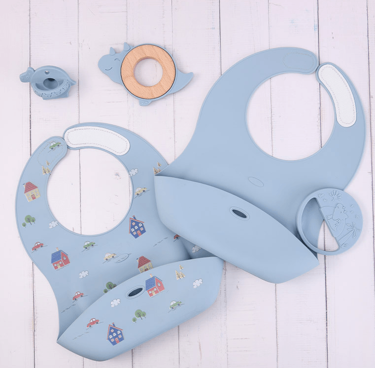 Silicone Feeding Set | Silicone Bibs with Eating Utensils Set| JoiKids