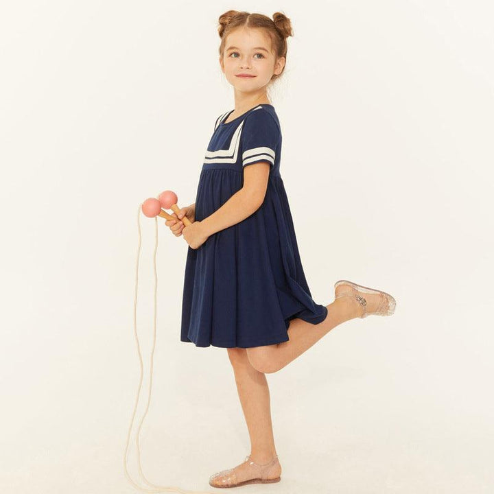 Dress For Toddler Girl | Toddler Blue and White Dress | JoiKids